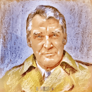 German sketch of Oliver Olson